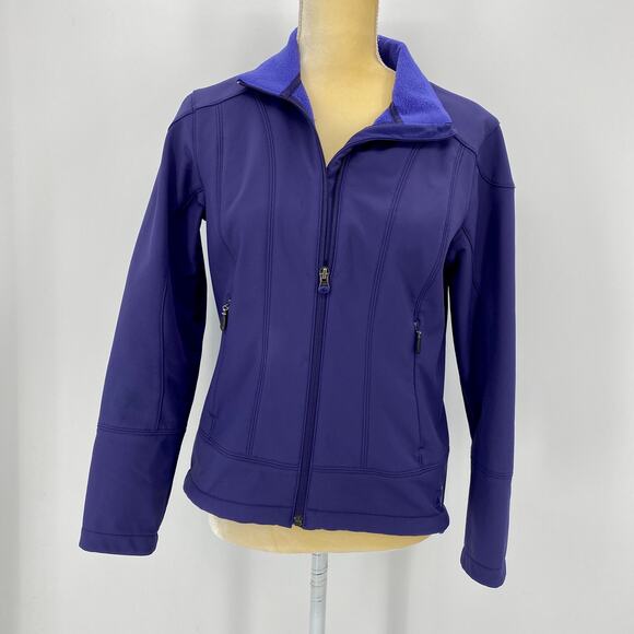 REI Womens Jacket Purple Soft Shell Fleece Lined Full Zip Size XS Casual Outdoor - Picture 1 of 7